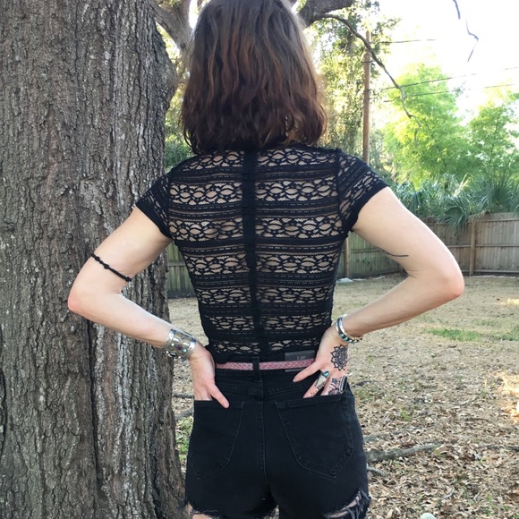Lace black top - Picture 2 of 3